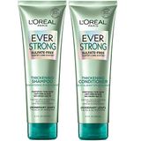 L&#39;oreal Paris Everstrong Espessamento Sulfate Free Shampoo And Conditioner Kit, Thickens + Strengthens, For Thin, Fragile Hair, With Rosemar