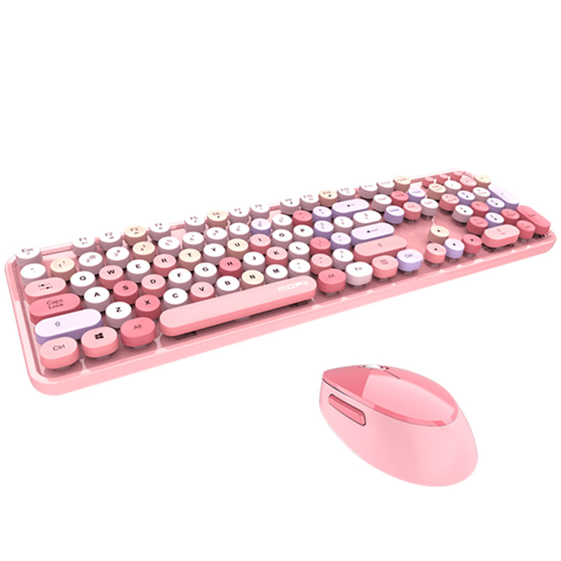 2.4ghz Sem Fio Mini Keyboard Mouse Kit Batom Doce