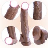 Vibrador de Carne Gigante Grosso Enorme Vibrador Realista Pênis Extremo B