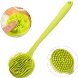 Escova Corporal De Silicone, Escova De Banho Para Trás Escova De Banho Longo Banho Escova De Banho Com Cerdas Ultra Macias, Antiderrapante,v