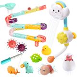 Brinquedo De Banheira De Brinquedo De Banho Com Chuveiro E Brinquedos Flutuantes, Jogo De Pesca Para Toddles E Bebês