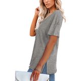 Casual Fashion Mulher Manga Curta T-shirt S