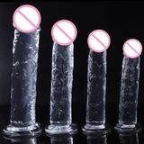 Tamanho 6 Geleia Do Pênis Realista Dildo Ventosa Co ~ (m (17cm))