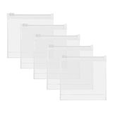5 Pcs Pequeno Eva Macio Transparente Plástico Cosmético Organizador Bolsa Bolsa Bolsa Com Fechamento De Zíper, Saco De Maquiagem De Higiene
