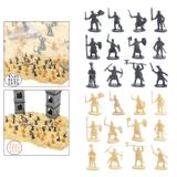 2 Conjunto De Figuras De Plástico Do Soldado Antigo, Figura De Ação