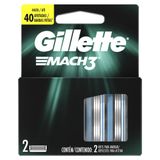 Carga Para Aparelho De Barbear Gillette Mach3 2 Unidades