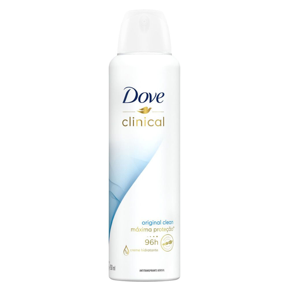 Desodorante Dove Clinical Original Clean Aerosol Antitranspirante 96h 150ml