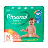 Fralda Personal Baby Protect &amp; Sec Tamanho M Com 26 Fraldas Descartáveis