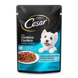 Ração Úmida Para Cachorro Cesar Adulto Sabor Cordeiro Assado Em Sachê 85g