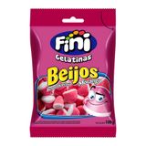 Balas De Gelatina Fini Beijos De Morango 100g