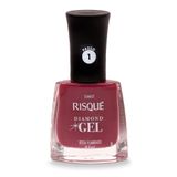 Esmalte Risqué Diamond Gel Cor Rosa Flambado 9,5ml