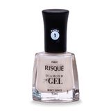 Esmalte Risqué Diamond Gel Cor Branco Camafeu 9,5ml