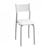 Cadeira de Aço Mônaco C142 Compoarte Cromado/Branco