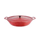 Frigideira Alça de Alumínio Fundido Craqueada Vermelho 28cm