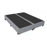 Base Cama Box Bipartido Casal Corino Cinza 40x138x188