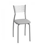 Cadeira de Aço Barcelona C123 Compoarte Cromado/Branco