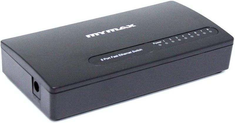 Switch Com 8 Portas Mswi-s1008d-bk Mymax