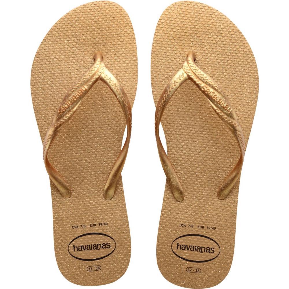 Chinelo Havaianas Feminino Fantasia Gloss 39/0 Dourado