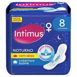 Absorvente Intimus Gel Noturno Longo Cobertura Suave Com Abas 8 Unidades