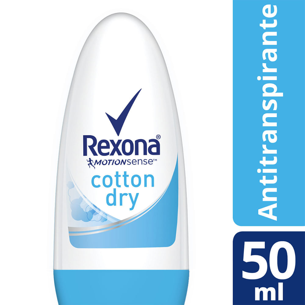 Desodorante Antitranspirante Rexona Cotton Dry Roll-on Com 50ml