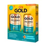 Kit Shampoo Niely Gold Pós Química Poderoso Óleo De Argan 275ml + Condicionador 175ml