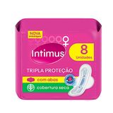 Absorvente Intimus Gel Tripla Proteção Cobertura Seca Com Abas 8 Unidades