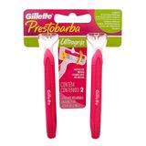 Aparelho De Depilação Prestobarba Ultragrip Descartável Com 2 Unidades