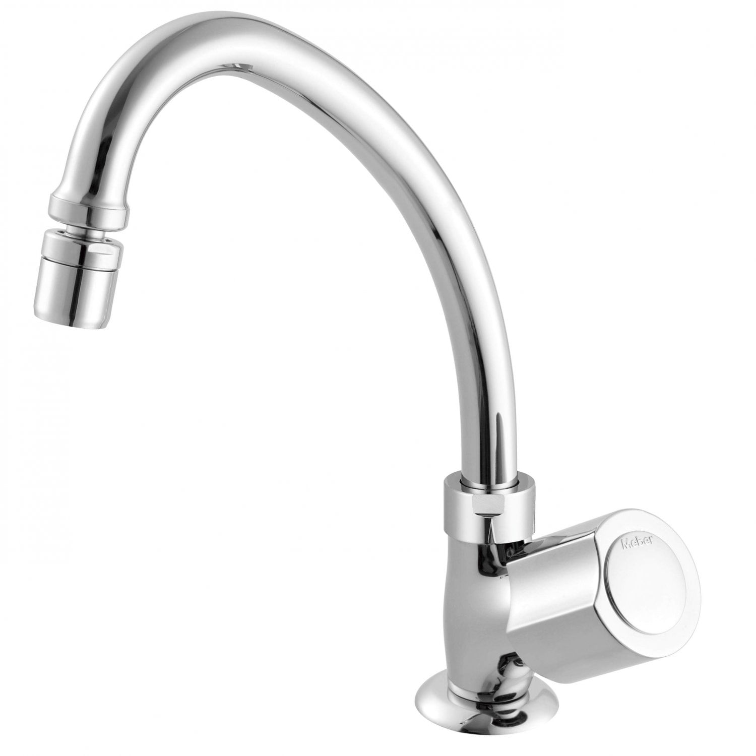 Torneira Para Cozinha De Mesa Bica Móvel 1173 C 40 Domus Meber Metais Cromado