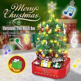 Árvore De Natal Music Box Building Blocks Set, Papai Noel Xm