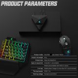 Combo Gamer Keyboard Para Uma Mão + Mouse + Conversor (conjunto De 3)