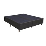 Cama Box Queen Universal Suede Marrom Gazin Love Story 158x198x39