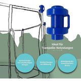 8 Pack Trampolim Net Bar End Caps, 25mm, Azul,