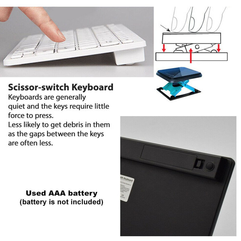 Teclado Sem Fio Para Apple Para Android Para Windows Ultra Sl