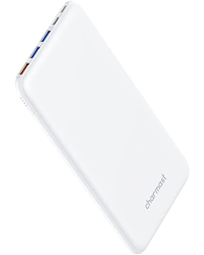 Charmast Usb C Power Bank, 26800mah Carregador Portátil Usb C, Slim Thin 3a High-speed Battery Pack Tipo C Com 3 Entradas E 4 Saídas Compatí