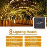 Corda Luzes Solares Natal Levou Strip 8mode 300led30m Ip6
