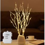 Ramos De Bétula Iluminado 18in 70 White Willow Led Bateria Operada Com Luzes De Galho De Temporizador Para A Decoração De Casamento De Natal