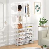 Cabide Laiensia 5-tier Entryway, Casaco E Sapateira, En