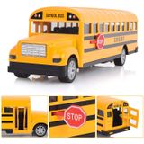 Brinquedo Do Ônibus Escolar Para Crianças, 8,5 Polegadas Die Cast Pull Back Car