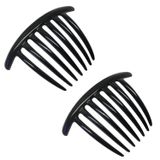 French Twist 7 Dentes Grande Conjunto Preto De 2 Celuloide Flexível Durável Pente De Cabelo Francês Grande 4&#39;&#39; Sem Slip Styling Paris Acessó