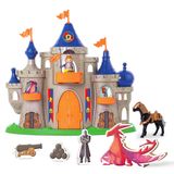 Castelo Brinquedo Infantil Menino Menina Medieval Com Boneco E Cavalo