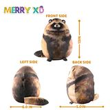 Merryxd Raccoon Plush Pillow, Animais De Pelúcia Bonitos Soft Pl