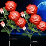 Solar Lights Outdoor Garden, 2 X Waterpoof Solar Garden Ornaments, Solar Garden Flower Lights, Solar Rose Lights For Garden, Yard, Patio, Pa