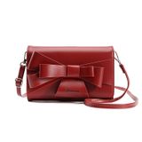 Moda Simples Bow Bolsa Feminina, Corpo Cruzado De Um Ombro Pequeno