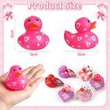 2 Polegadas Valentine Rubber Duckies Com Presente De Dia Dos Namorados