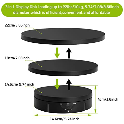Suporte de exibição rotativa motorizada suporte de exibição rotativa de 360  graus suporte 3 velocidades 3 ângulos de exibição