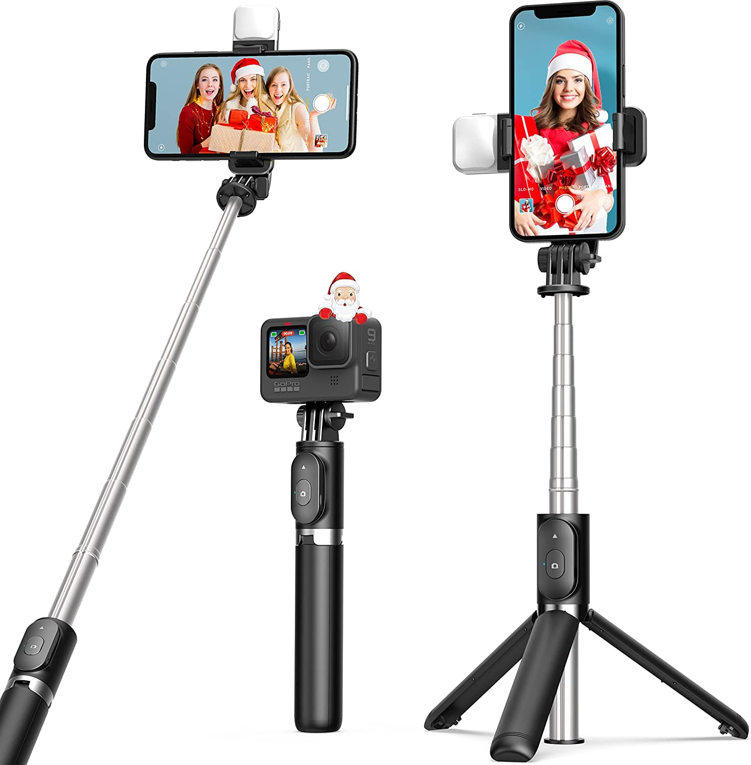 Tripé Selfie Stick Com Fill Light Artoful Phone Tripod Stand Com Controle Remoto &amp; 360°rotação Compatível Com Iphone13pro/13/12pro/12/12mini