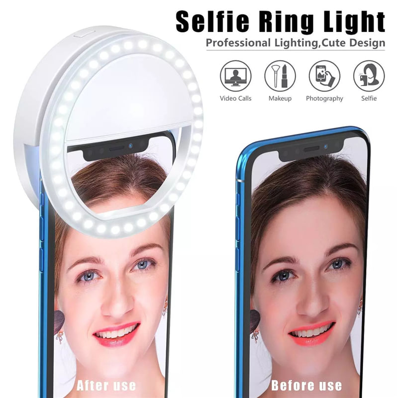 Led Selfie Ring Light Portátil Celular Led Light Lâmpada W