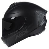 Capacete Asx Draken Narigueira Bavete Moto Esportivo Fechado - Preto Fosco - 58