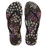 Havaianas Slim Animals Preto/pink Lemonade