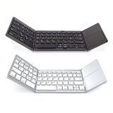 Mini Dobrável Sem Fio Triplo Touchpad Mouse Teclado Com T